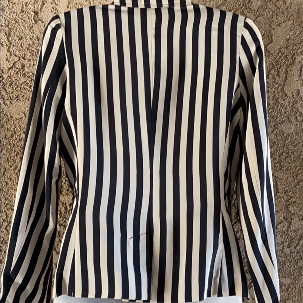 ALEX & ELI short set 2 silk striped designer brand blazer BETTLEJUICE - Picture 2 of 13